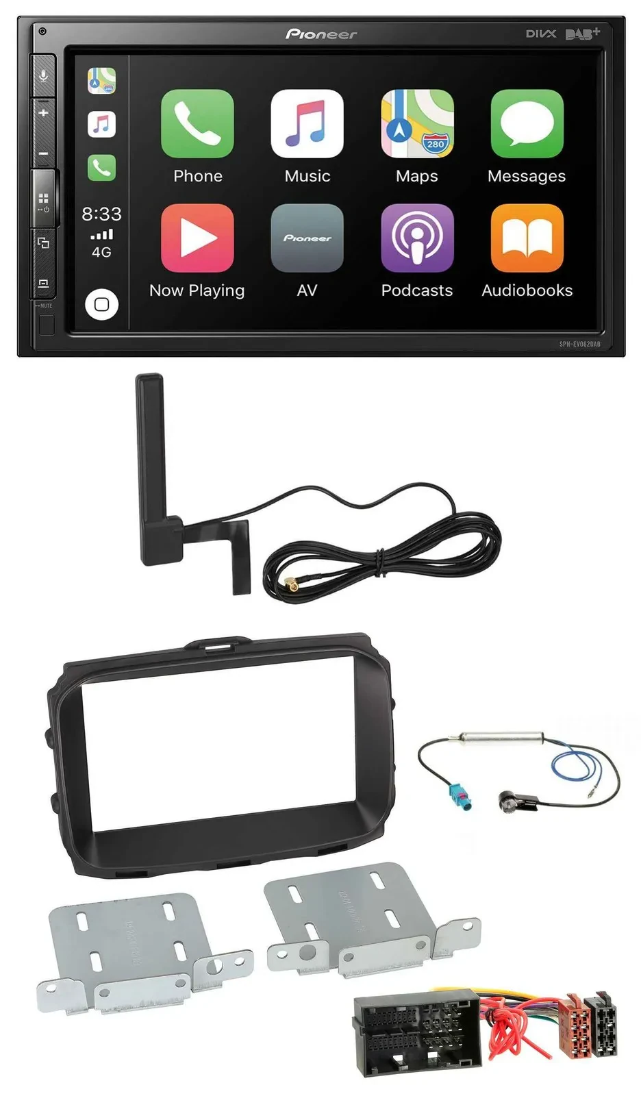 Автомагнитола для Alfa Romeo Giulietta 940 Pioneer 2DIN, USB, Bluetooth, DAB, MP3