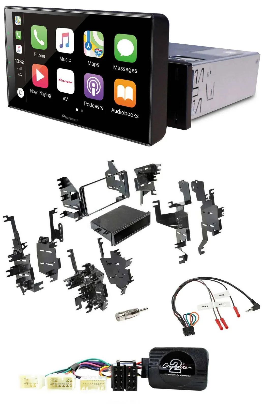 Pioneer Bluetooth Lenkrad DAB USB Autoradio für Toyota RAV 4 2001-2005