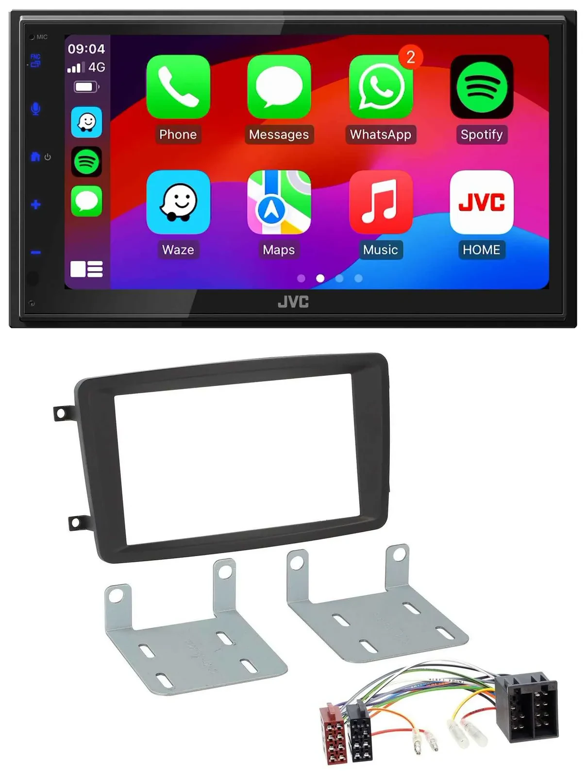 JVC Bluetooth 2DIN MP3 DAB USB Autoradio für Mercedes C-Klasse CLK Viano Vito sc