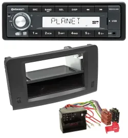Continental MP3 AUX USB DAB 1DIN Autoradio für Mercedes M-Klasse W164 05-11 Prof