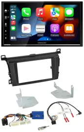 Автомагнитола для Toyota RAV4 (с 2013) Kenwood 2-DIN, DAB, USB, Bluetooth, поддержка кнопок на руле