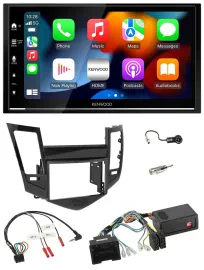 Автомагнитола для Chevrolet Cruze Kenwood 2-DIN, DAB, USB, Bluetooth, поддержка кнопок на руле