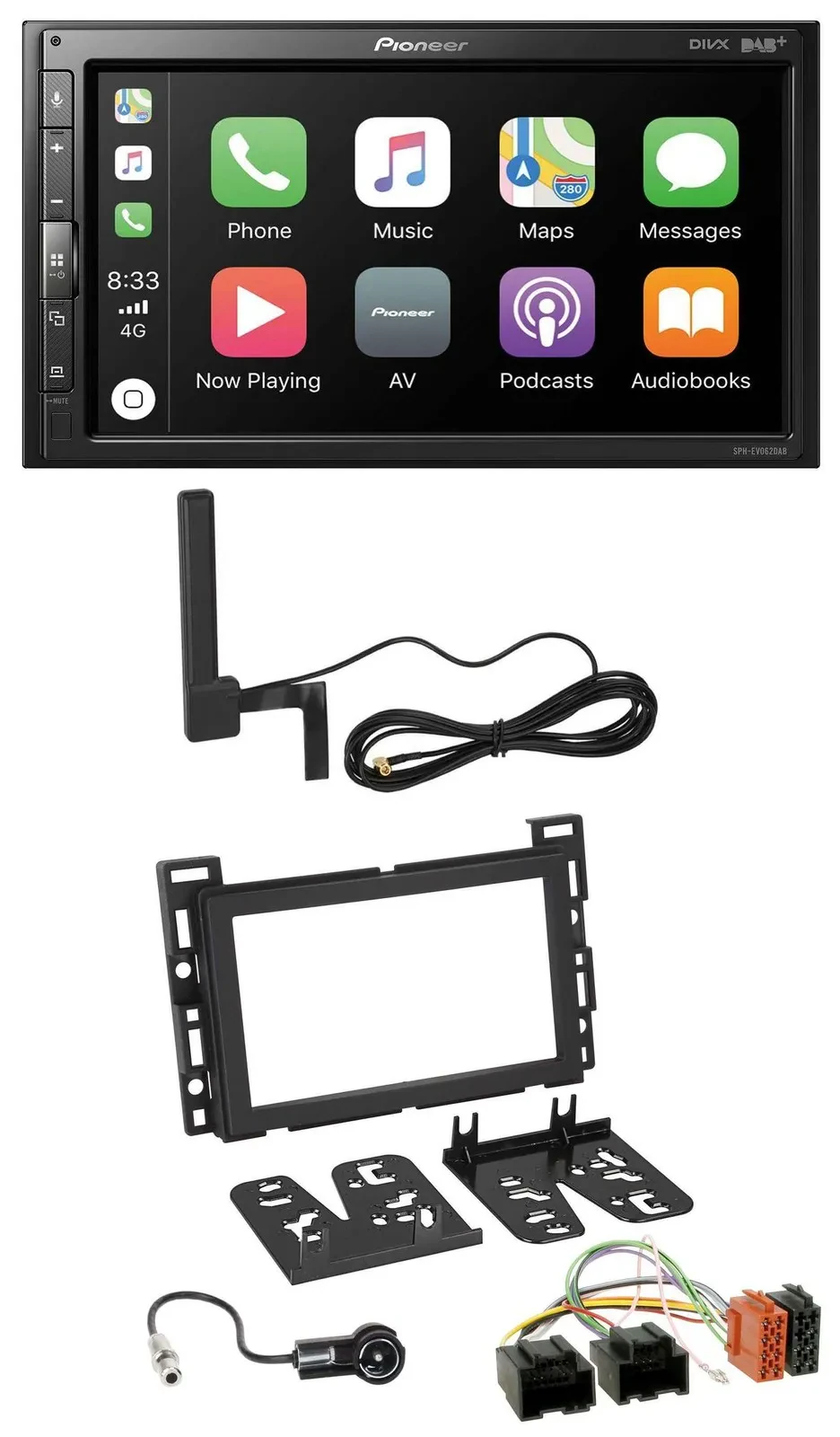 Pioneer USB 2DIN Bluetooth DAB MP3 Autoradio für Chevrolet Opel GT 07-09