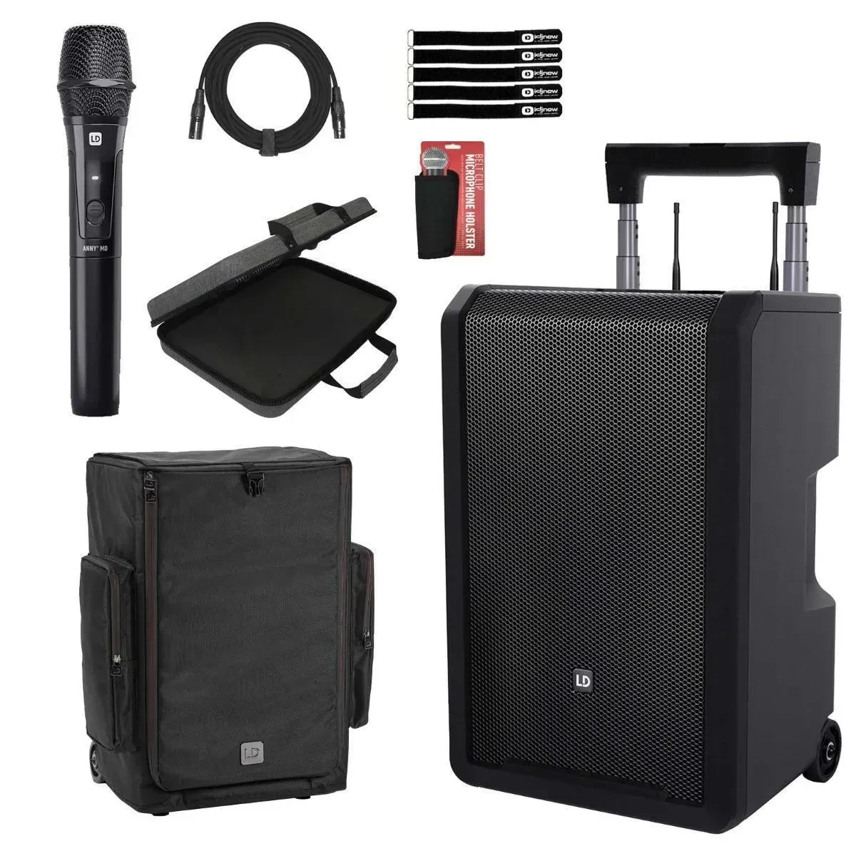 LD Systems ANNY 10 HHD B4.7 10" Portable PA Speaker System w Microphone & Case