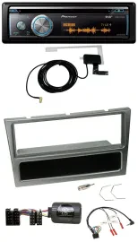 Pioneer Bluetooth DAB Lenkrad USB CD Autoradio für Opel Corsa C 00-04 aluminium