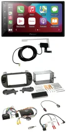 Pioneer USB Bluetooth DAB Lenkrad 2DIN Autoradio für Fiat 500 14-15 soft touch