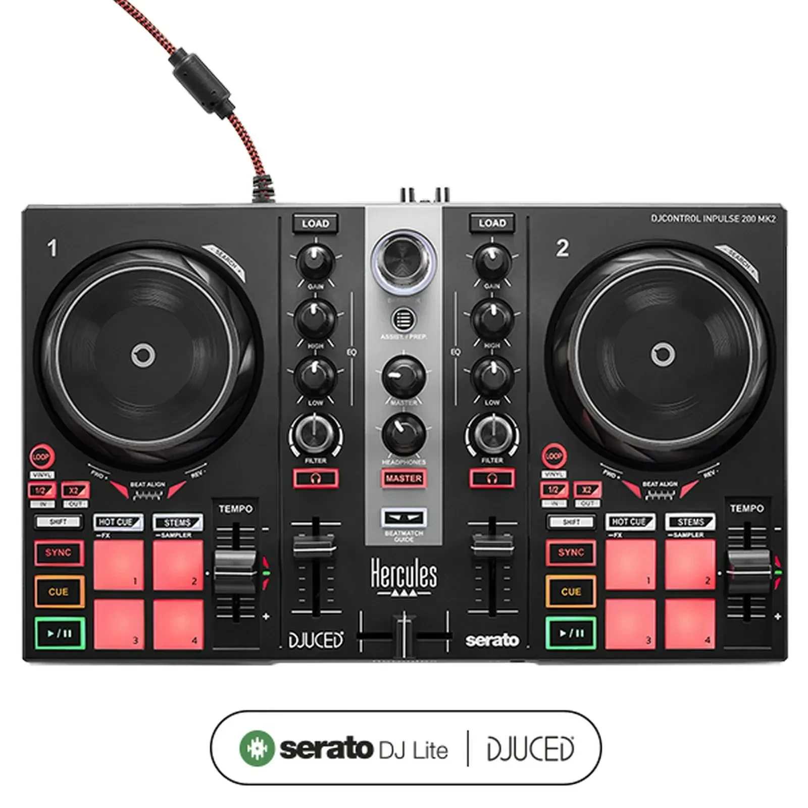 Б/У DJ-контроллер Hercules DJControl Inpulse 200 MK2 2-канальный
