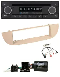 Blaupunkt Lenkrad Bluetooth DAB CD USB Autoradio für Fiat 500 ab 2007 perlgrau b