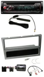 Pioneer USB DAB Lenkrad Bluetooth CD Autoradio für Opel Corsa C 00-04 aluminium