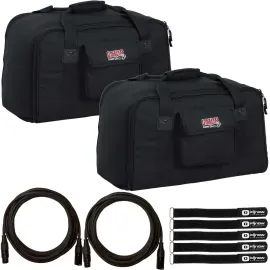 Gator GPA-TOTE8 Heavy-Duty Compact 8 Inch Speaker Cabinet Tote Bags 2 Pack