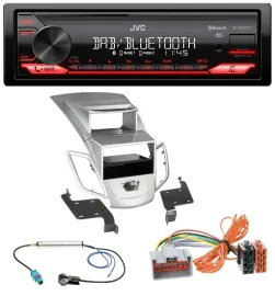 JVC Bluetooth USB DAB MP3 Autoradio für Ford Fiesta Display 08-10 silber