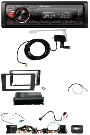 Автомагнитола для Audi A3 8P (2003–2012) Pioneer 1-DIN, MP3, DAB, USB, поддержка кнопок на руле, совместима с активной системой