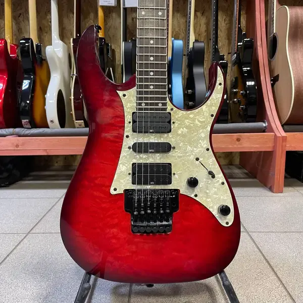 Электрогитара Ibanez RG350QM HSH Red Birst Gigbag Indonesia 2009