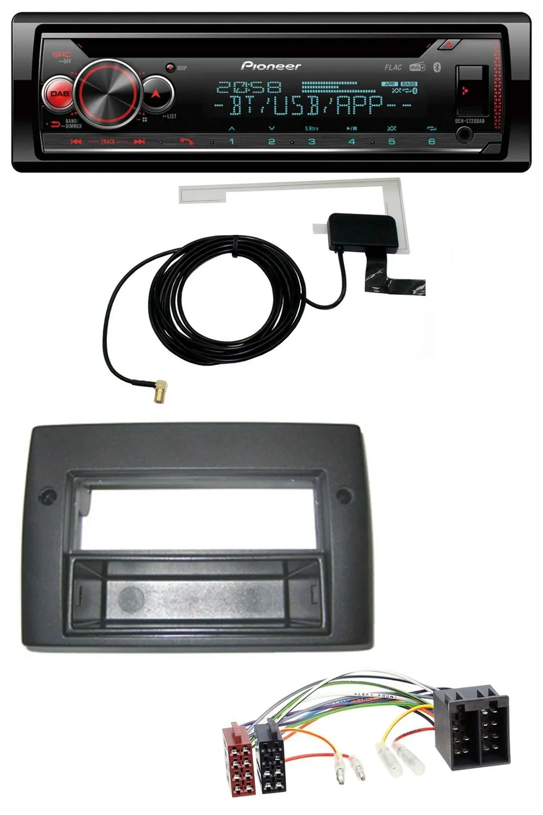 Автомагнитола для Fiat Stilo 192 (2001–2008) Pioneer DAB, CD, MP3, USB, Bluetooth