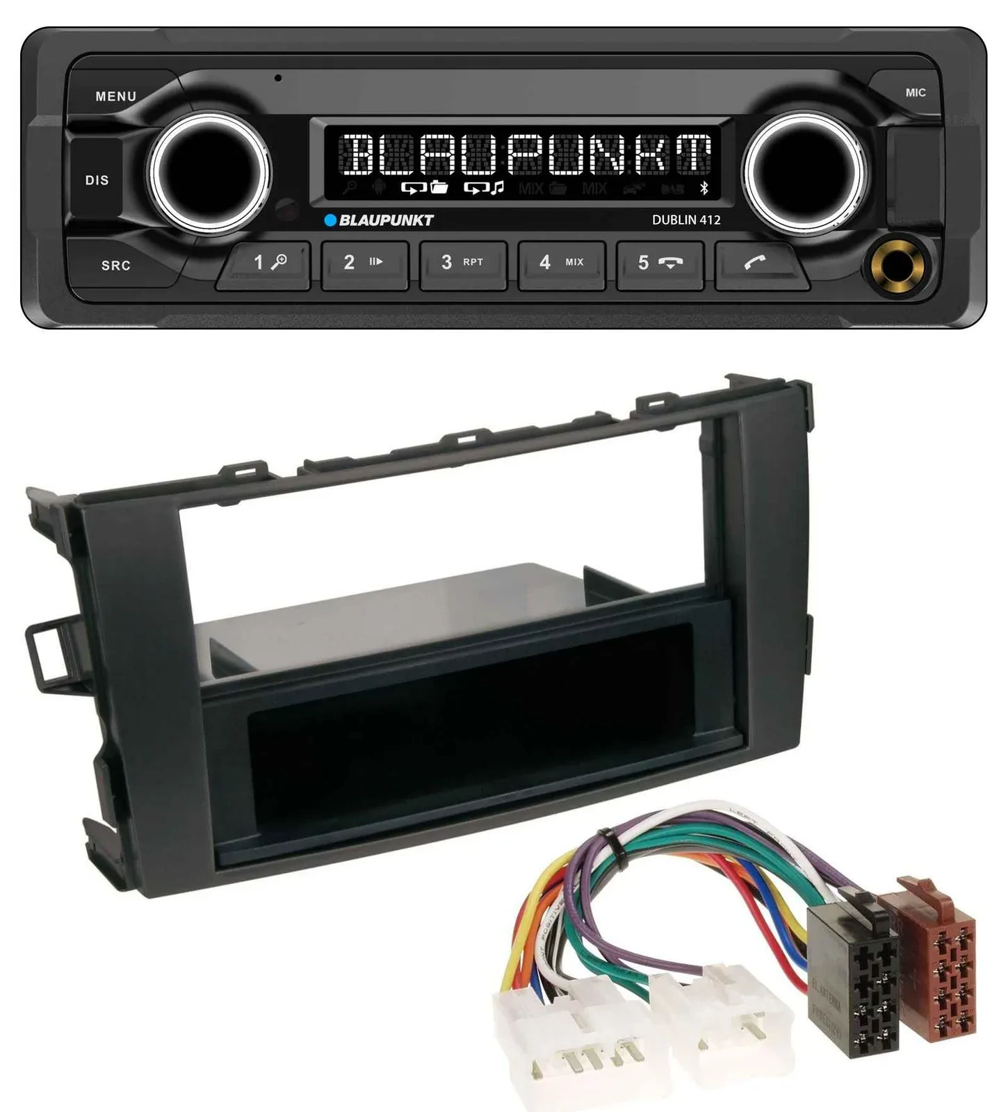 Blaupunkt MP3 Bluetooth USB AUX Autoradio für Toyota Auris (ab 2007)