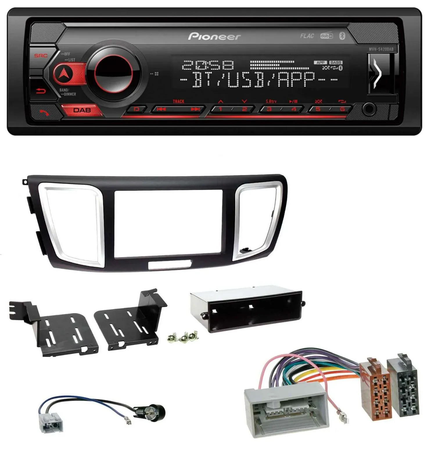 Pioneer MP3 USB DAB Bluetooth Autoradio für Honda Accord (ab 2011)
