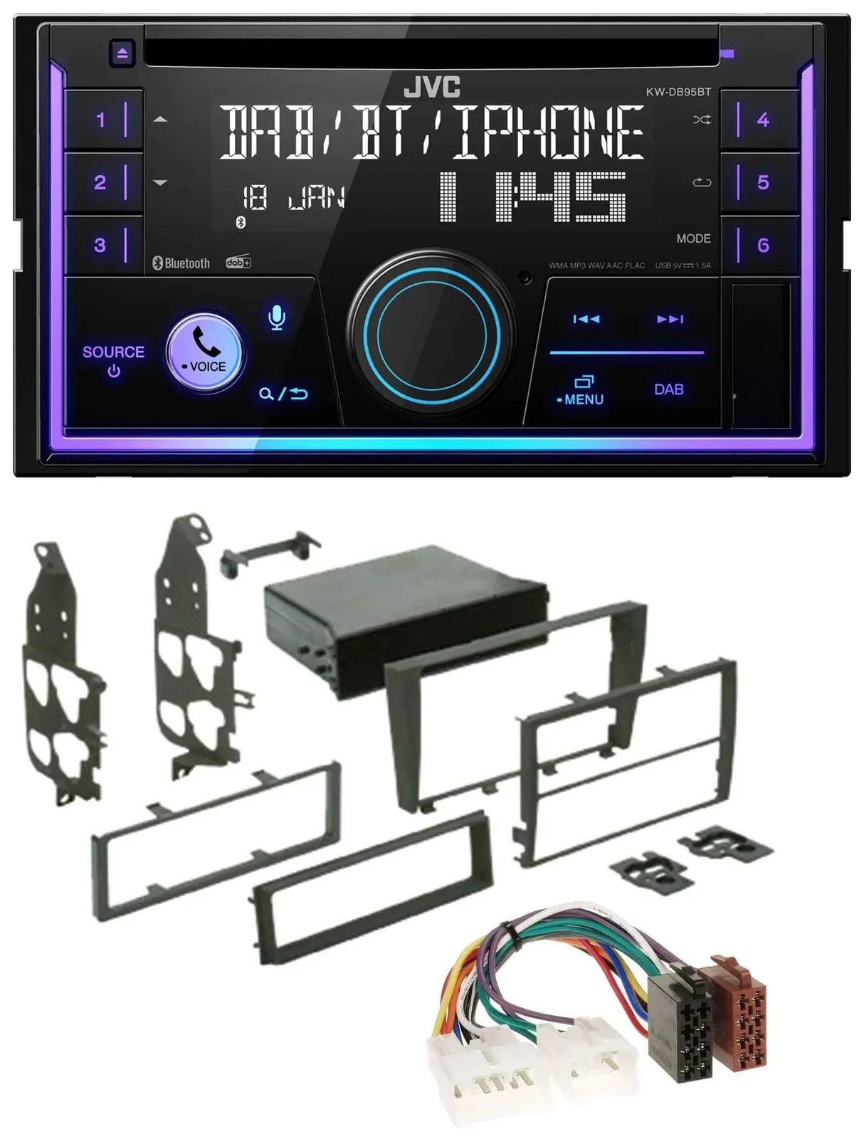 JVC MP3 USB 2DIN DAB Bluetooth CD Autoradio für Lexus IS 300 (2001-2005)