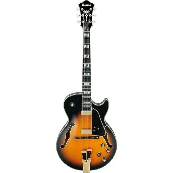 Электрогитара полуакустическая Ibanez GB10SE George Benson Signature Hollowbody Brown Sunburst