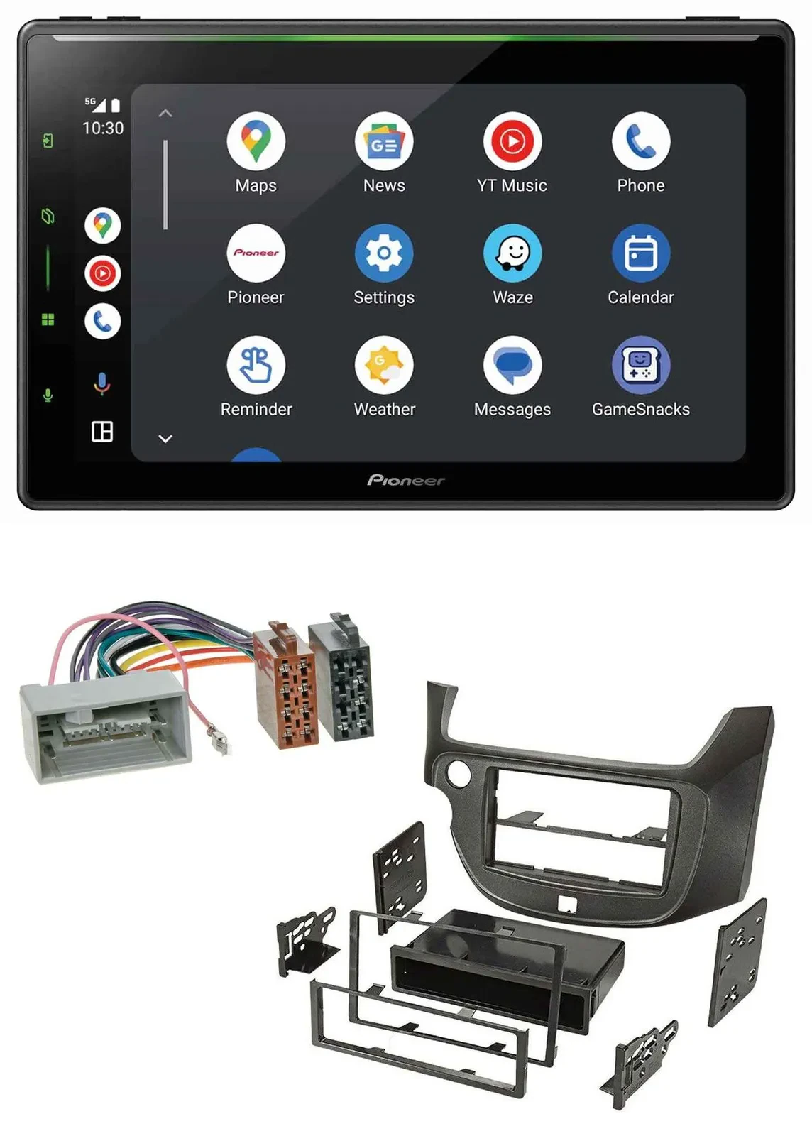 Pioneer 2DIN MP3 USB Bluetooth DAB Autoradio für Honda Jazz ab 09 dunkelgrau