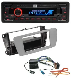 JBL AUX MP3 USB Bluetooth SD Autoradio für Seat Ibiza (ab 08) - dublingrau