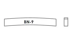 BN-9 Заготовка верхнего порожка для гитары, кость, Hosco