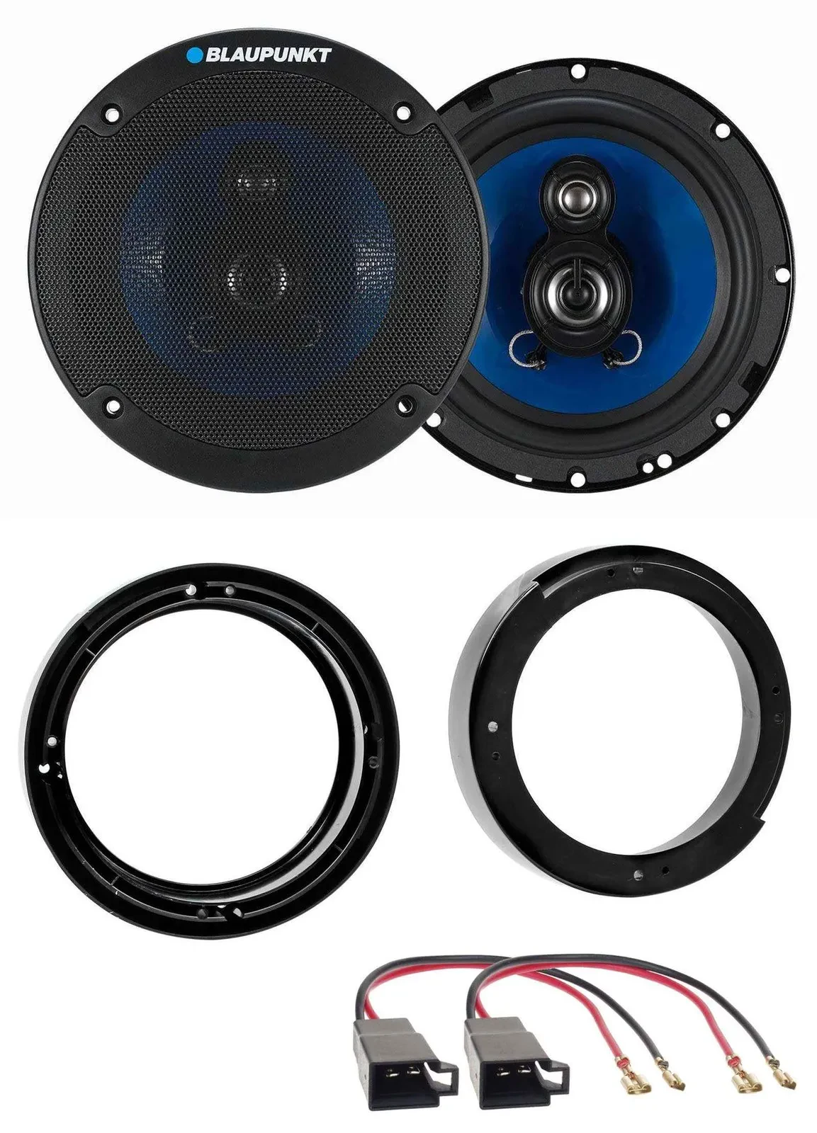 Blaupunkt 250Watt 3-Wege 16,5cm Lautsprecher für VW Fox Lupo Polo Fronttür Auto
