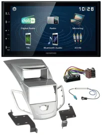 Kenwood 2DIN Bluetooth MP3 USB DAB Autoradio für Ford Fiesta 2010-17 Display sil