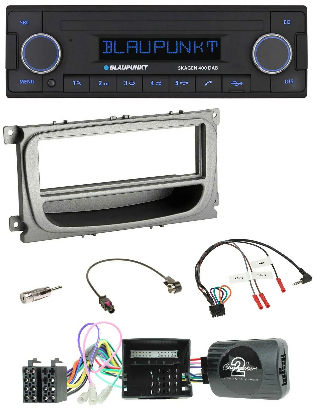 Blaupunkt DAB USB Bluetooth Lenkrad Autoradio für Ford Focus Galaxy C-Max Can ab