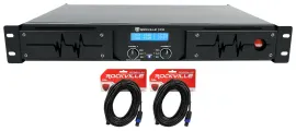 Rockville D12 5000w Peak/1400w RMS 2 Channel Power Amplifier Pro/DJ Amp+Cables