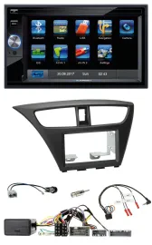 Автомагнитола Blaupunkt 2DIN, навигация, TMC, USB, Bluetooth, для Honda Civic (с 2012), черный