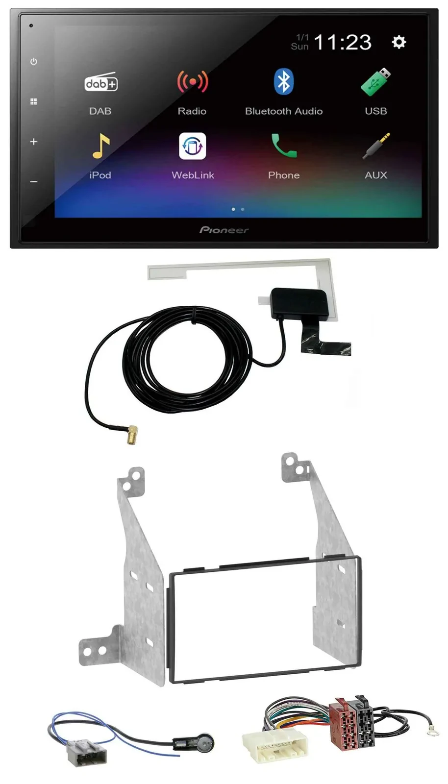 Pioneer DAB MP3 Bluetooth 2DIN USB Autoradio für Nissan Pathfinder 07-13