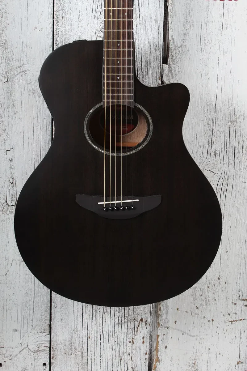 Yamaha APX600M Thinline Cutaway Acoustic Electric Guitar Smokey Black Finish