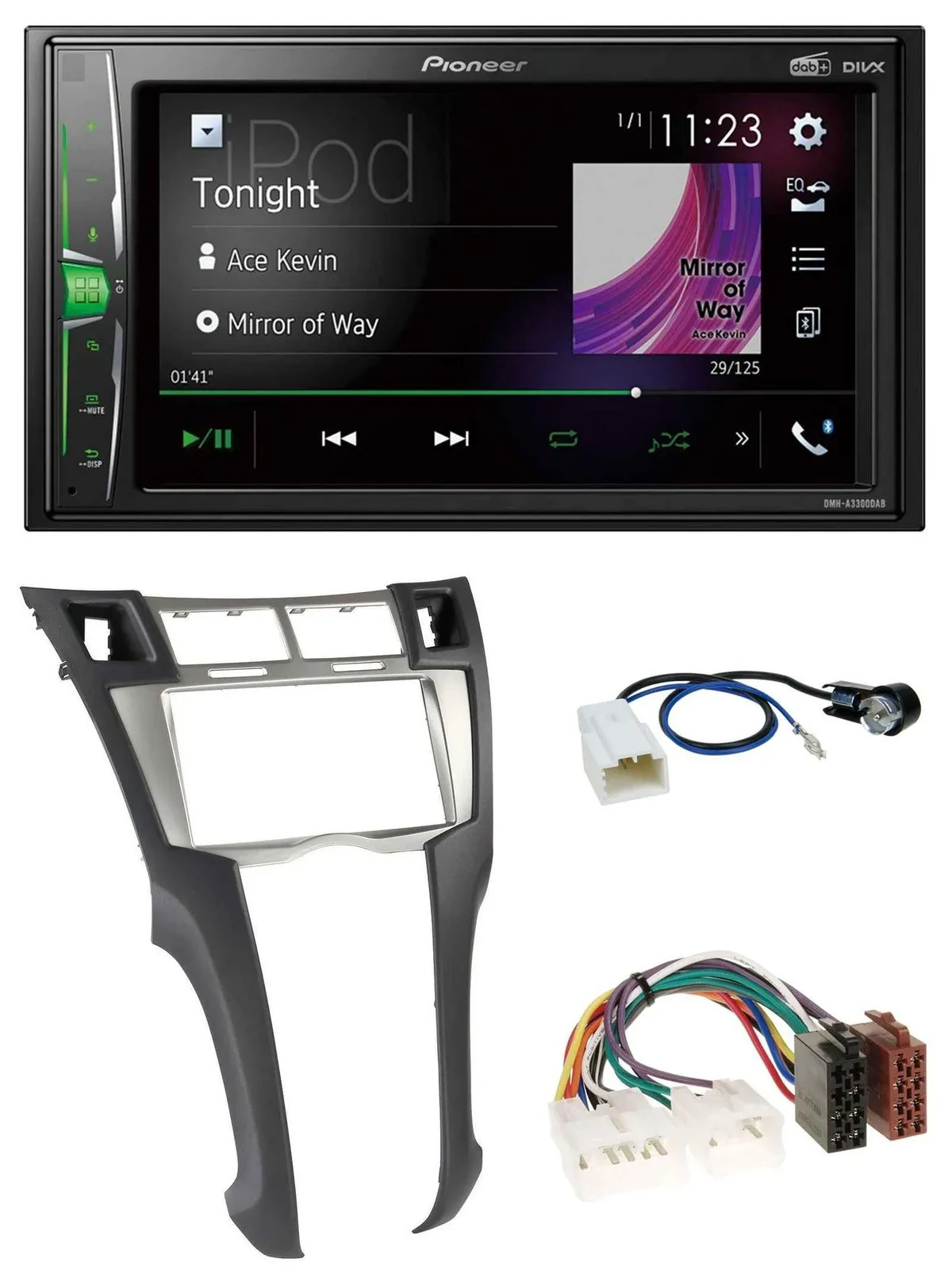 Pioneer 2DIN MP3 DAB USB Bluetooth Autoradio für Toyota Yaris (2007-2011)