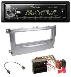 Pioneer Bluetooth USB DAB MP3 Autoradio für Ford S-Max Mondeo 07-14 silber