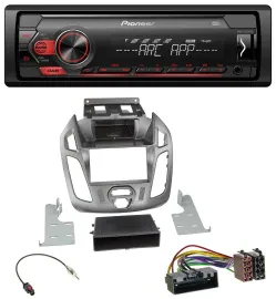 Автомагнитола Pioneer 1 DIN, DAB, USB, AUX (для Ford Transit/Connect 2012–2018)