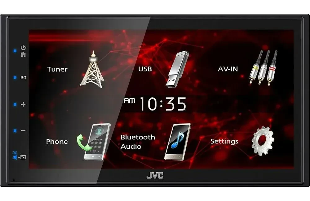 Автомагнитола JVC KW-M180BT 2-DIN, сенсорный экран, Bluetooth