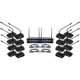 VocoPro Digital-Conference-12 Sixteen Channel UHF Wireless Conference Mic System