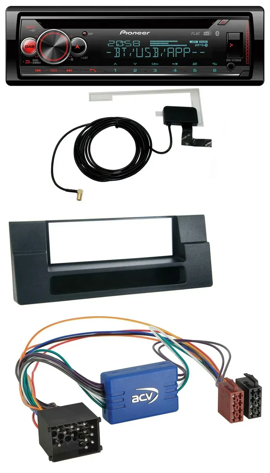 Автомагнитола Pioneer DAB, CD, MP3, USB, Bluetooth для BMW 5 Series E39 и X5 E53