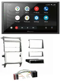 Pioneer USB 2DIN DAB MP3 Bluetooth Autoradio für Hyundai ix55 2009-2012 silber