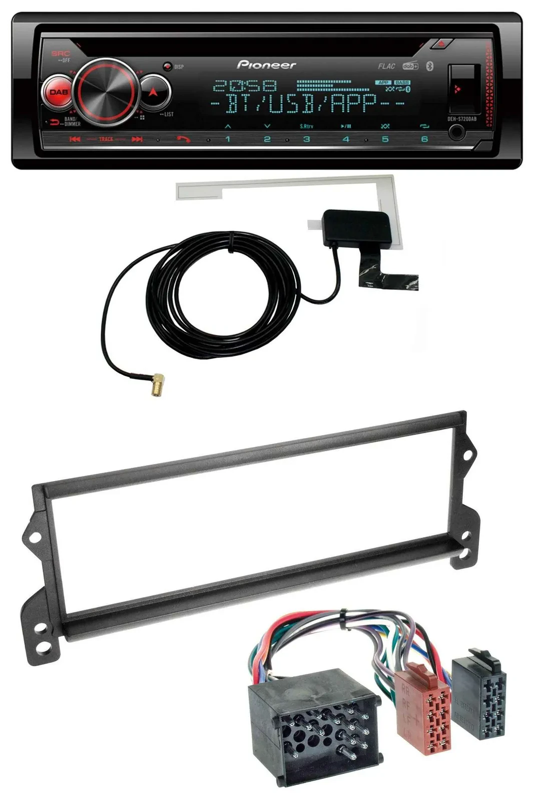 Pioneer DAB CD MP3 USB Bluetooth Autoradio für Mini (bis 2002, Rundpin)