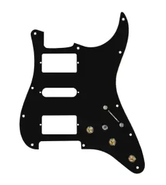 920D Custom HSH Pre-Wired Pickguard for Strat With A Black Pickguard and S7W-...