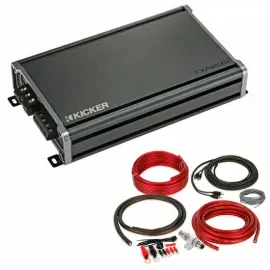Kicker 46CXA12001T Monoblock Class-D Amplifier + Free Belva 4 AWG Amplifier Kit