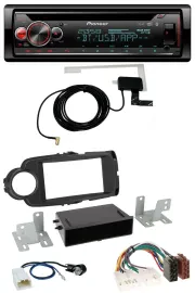 Автомагнитола Pioneer DAB, CD, MP3, USB, Bluetooth для Toyota Yaris (2011–2014), черный