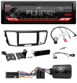 Автомагнитола для Honda Accord 2013–2015 JVC Bluetooth, USB, DAB, управление с руля