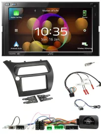 JVC DAB Lenkrad 2DIN Bluetooth USB Autoradio für Honda Civic 2006-2012