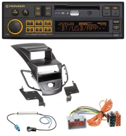 Pioneer DAB MP3 USB Bluetooth Autoradio für Ford Fiesta 08-10 Display schwarz