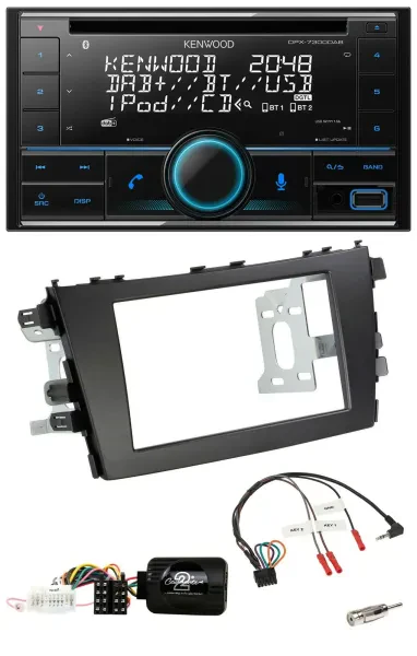 Kenwood CD 2DIN DAB USB Lenkrad Bluetooth Autoradio für Suzuki Celerio LF ab 201