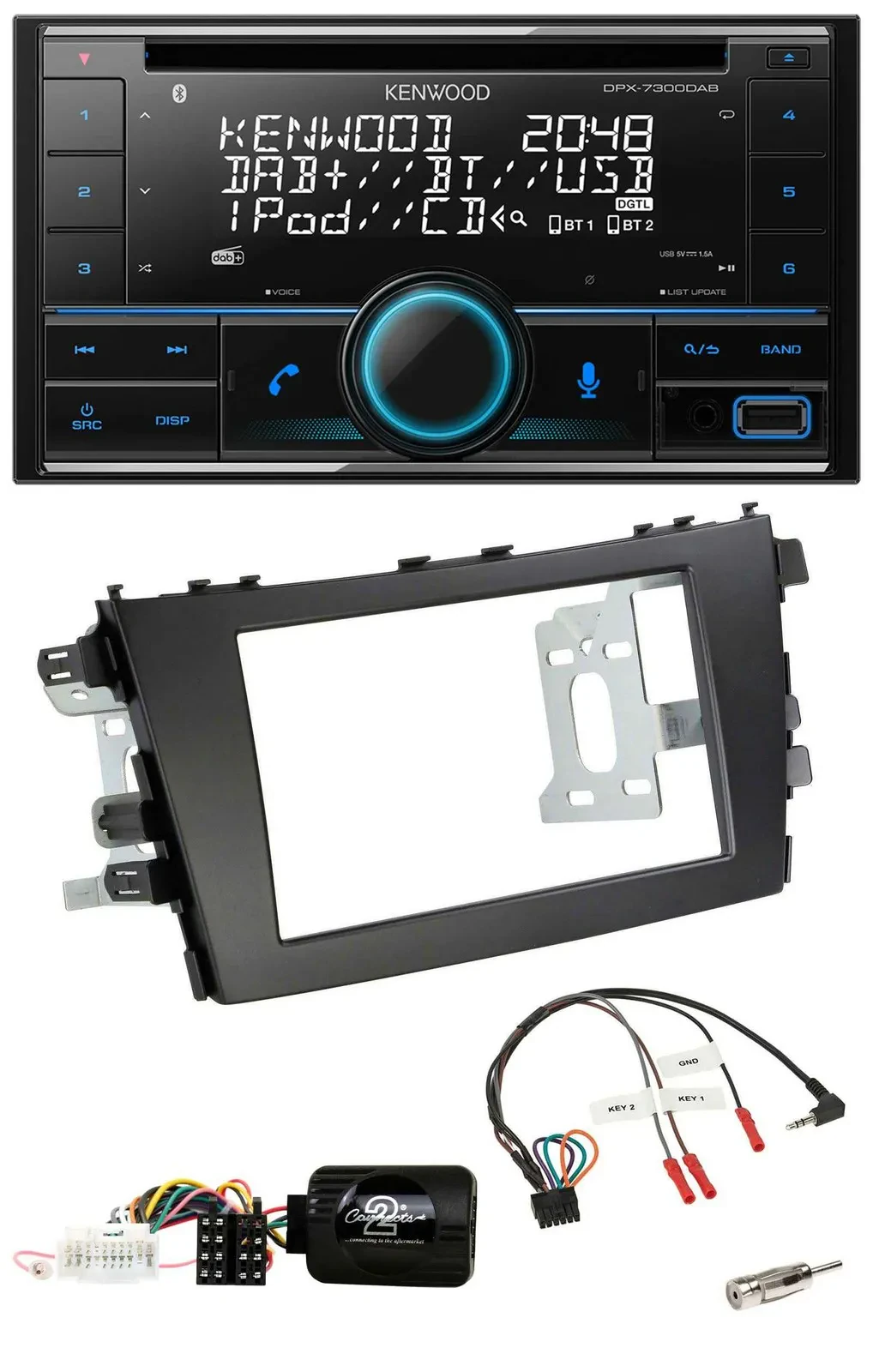 Автомагнитола Kenwood 2DIN CD DAB USB Bluetooth для Suzuki Celerio LF