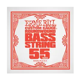 Струна для бас-гитары Ernie Ball P01655, сталь никелированная, круглая оплетка, калибр 55