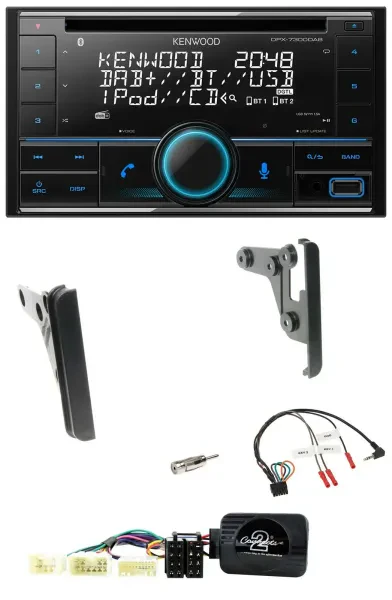 Kenwood CD 2DIN DAB USB Lenkrad Bluetooth Autoradio für Toyota RAV 4 2001-2005
